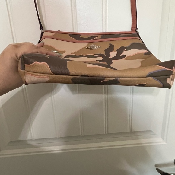 Coach Pink Camouflage Leather Crossbody w/ Adjustable Strap - Picture 9 of 13